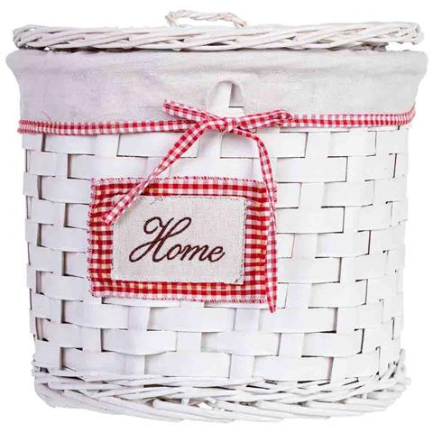 Cesto Portabiancheria In Vimini Grigio 35x35x29h Cm - Foto 2