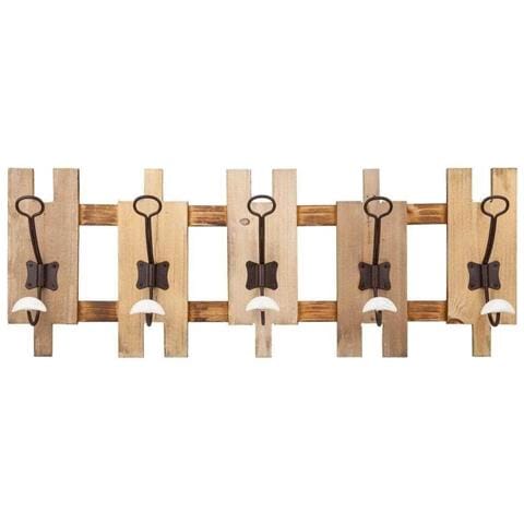 Portabito In Legno Con 5 Ganci 70x10x25h - Foto 1
