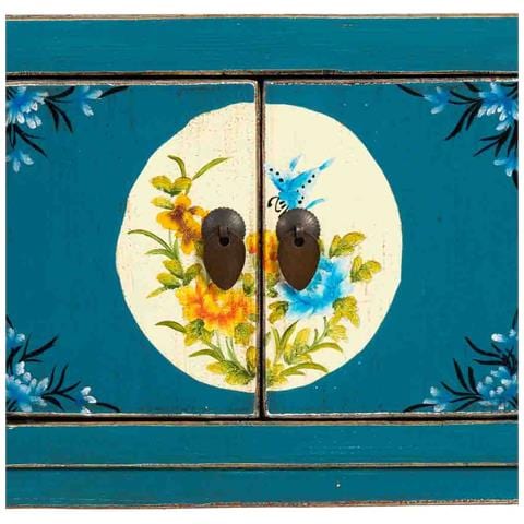 Mobile Da Ingresso In Legno Blu 100x25x85h Cm - Foto 8