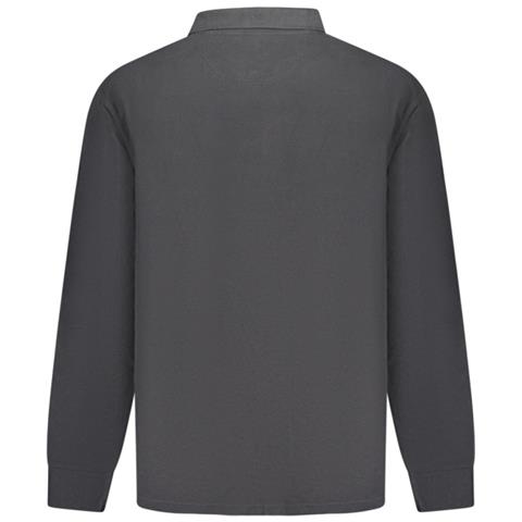 POLO DA UOMO A MANICHE LUNGHE, NERO - Colore: Nero, Taglia: XL - Foto 2