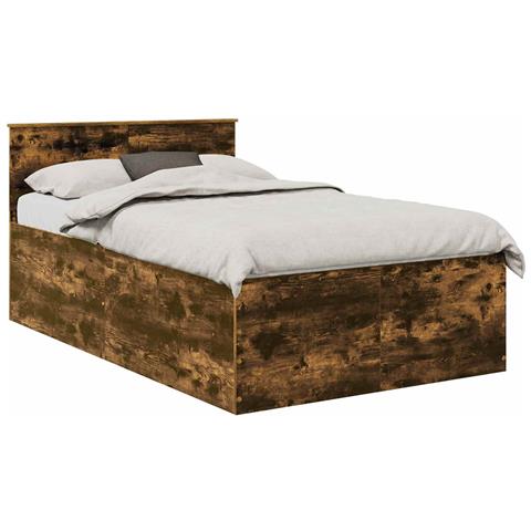 Struttura del letto Rovere fumé 120 x 200 cm Legno multistrato - Foto 1