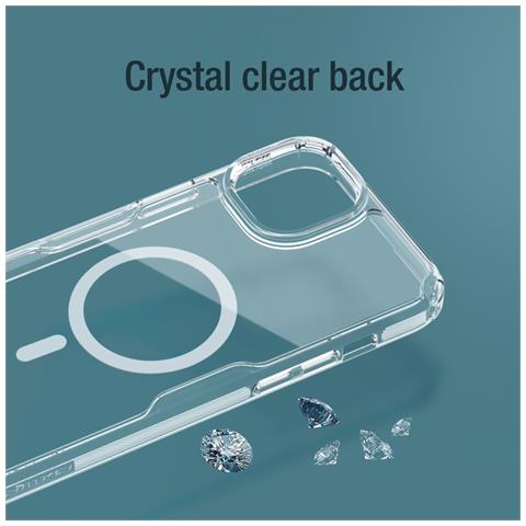 Cover per iPhone 15 - TPU+PC, Trasparente, MagSafe - Foto 2
