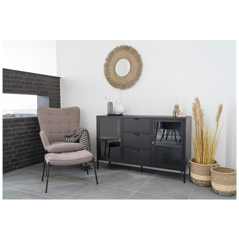 Poggiapiedi Glasgow-beige-poliestere-42,5x63x39 Cm - Foto 4
