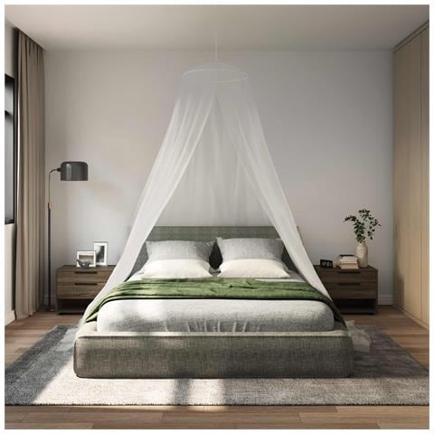 Zanzariera per letto 156 maglia 3 pcs 156 maglia Bianco - Foto 2