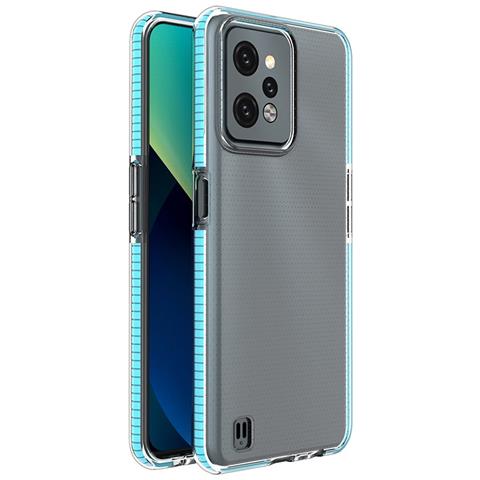 Custodia In Silicone Per Realme C31 Con Cornice Blu Chiaro. - Foto 1