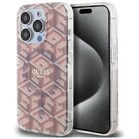 Guess Iml Gcube Magsafe Case Per Iphone 15 Pro Max - Rosa - Foto 1
