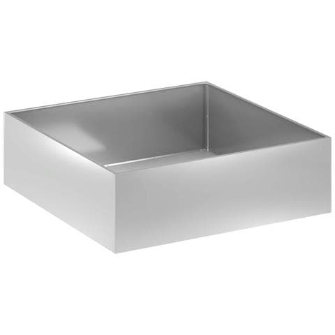 Vaso da giardino Argento 80 x 80 x 30 cm Acciaio zincato - Foto 1