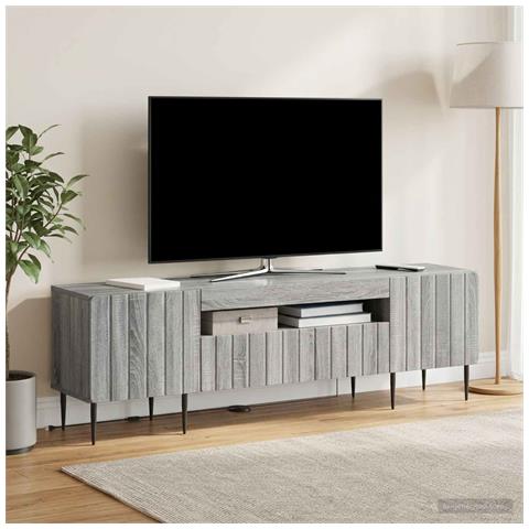 Mobile TV LED Sonoma grigio Legno ingegnerizzato - Foto 2