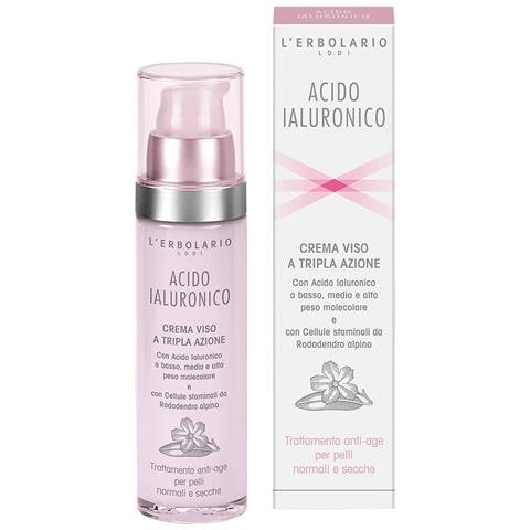 Acido Ialuronico Crema Viso a Tripla Azione Trattamento Antiage Pelli Normali e Secche 50 ml - Foto 1