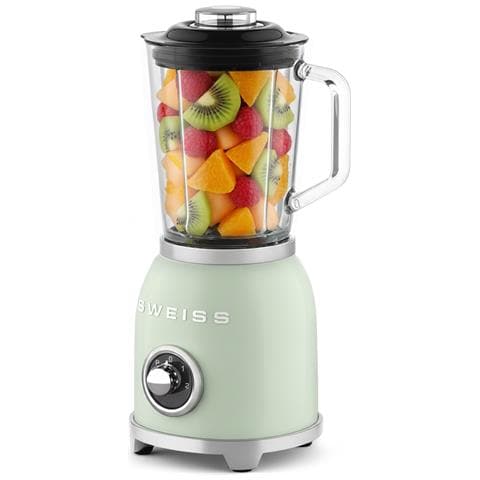 Frullatore Vintage A 2 Velocità E Funzione Pulse Mxv7, 6 Lame In Acciaio Inox, 1,5 L, Ciotola In Vetro, 1000 W, Verde - Foto 2