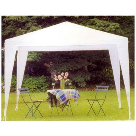 Gazebo in acciaio bianco 3x3 per arredo esterno - Foto 1