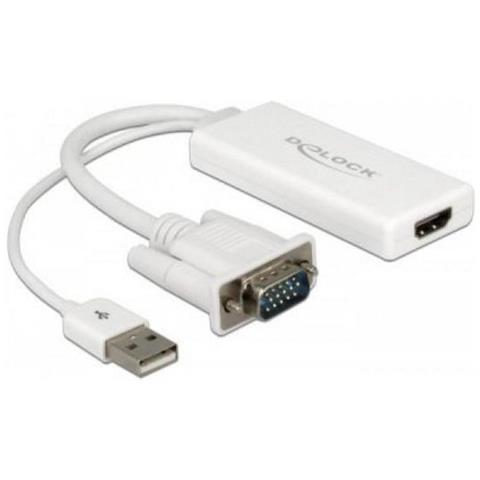 Adattatore Vga Con Hdmi Con Audio 62460 25 Cm Bianco - Foto 2