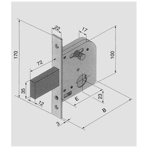 Serratura X Canc. fer. -07345000 - Foto 1
