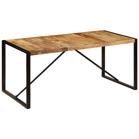 Tavolo Da Pranzo 180x90x75 Cm In Legno Massello Di Mango - Foto 2