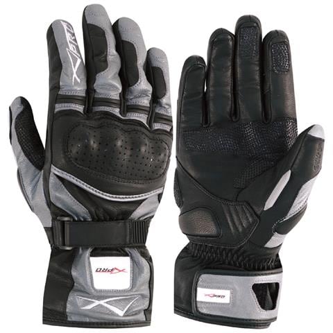 Guanto Sport Moto Pelle Corto Foderato Protezioni Imbottito Sportivo Argento Xl - Foto 1