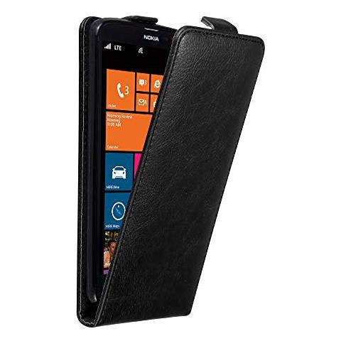 Custodia Compatibile Con Nokia Lumia 1320 In Nero Di Notte - Coperchio Protettivo In Design Flip Con Chiusura Magnetica - Foto 1