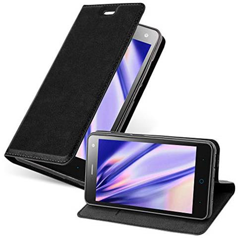 Custodia Compatibile Con Zte Blade L3 In Nero Di Notte - Coperchio Protettiva Con Chiusura Magnetica, Funzione Stand E Tasca Per Le Carte - Foto 1