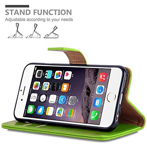 Cadorabo Custodia Compatibile Con Apple Iphone 6 / Iphone 6s In Verde Erbe - Coperchio Protettiva Con Chiusura Magnetica, Funzione Stand E Tasca Per Le Carte - Foto 2