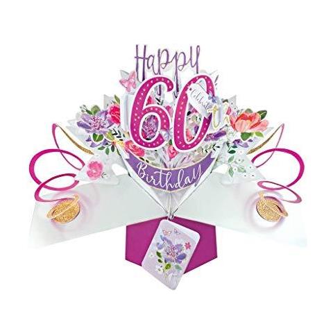 Second Nature Femminile 60 Compleanno Pop Up Card Con Fiori - Foto 1