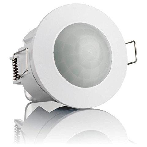 Sensore Pir Luce Di Soffitto A 360 Da Incasso Sensore Di Movimento Infrarosso Led Adatto Gamma Max. 6m 360 Max. 1200 300w Ip20 Bianco - Foto 1