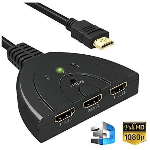 Cavo Splitter Adattatore Hdmi 3 Ingressi 1 Uscita Con Selettore 1080p 4k 30hz - Foto 1