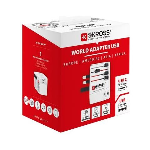 Adattatore Da Viaggio Mondiale Muv Usb (ac), Bianco - Foto 2