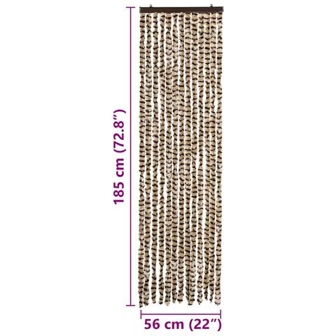 Zanzariera Beige e Marrone 56x185 cm Ciniglia - Foto 2