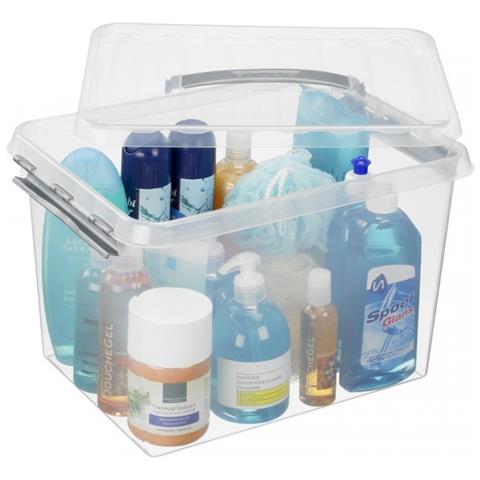 78800609 Scatola di archiviazione Rettangolare Plastica Trasparente cesto / contenitore - Foto 2