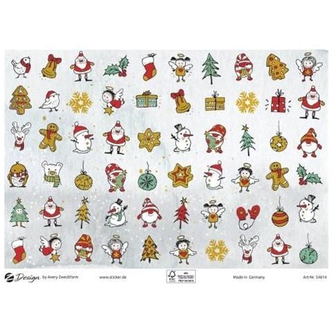 Zweckform Zdesign Trend Sticker Weihnachten Motiv: ""mini-weihnachts-motive"", Blattformat: Din A5, - 1 Stck (54614) - Foto 2