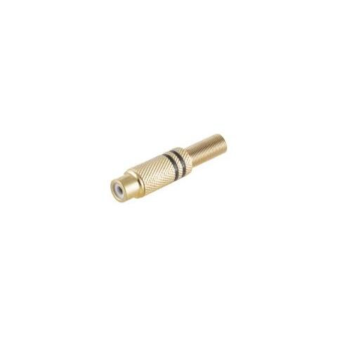 Connettore Rca Basic-s Metallo Nero Placcato Oro Per Cavi Fino A 6 Mm Di Diametro Da Saldare Da Soli In Poli - Foto 1
