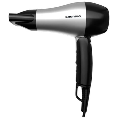 Grundig Hd 2200 Asciuga Capelli 1200 W Nero, Argento - Foto 1