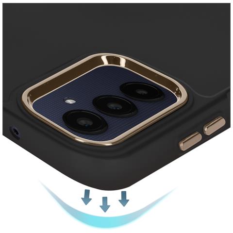 Cover Per Samsung Galaxy A25 5g Rigida Bordo Fotocamera Metallizzato - Foto 5