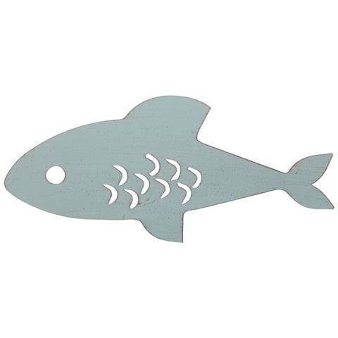 Quadro Squalo 36,2 X 15,88 Cm Metallo Azzurro Chiaro - Foto 1