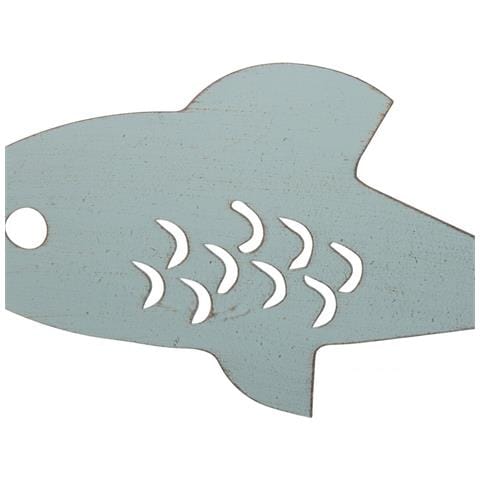 Quadro Squalo 36,2 X 15,88 Cm Metallo Azzurro Chiaro - Foto 2