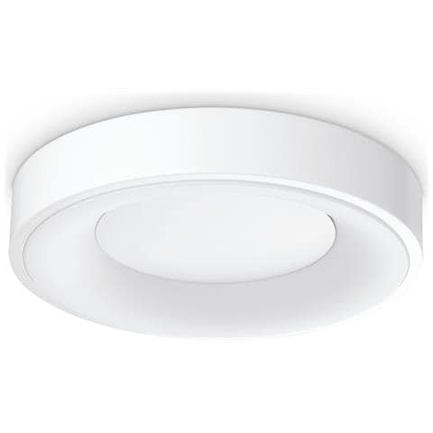 Plafoniera Contemporanea Planet Metallo Bianco Led Integrato 17w 3000k Ip20 - Foto 1