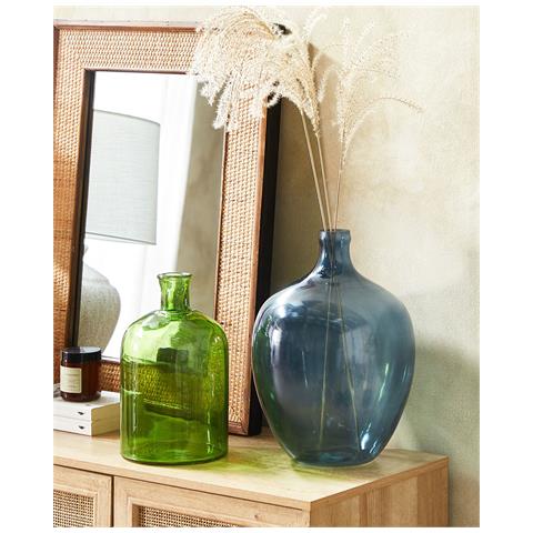 Vaso Da Fiori Roti Vetro 39 Cm Blu - Foto 7