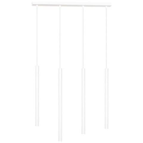 Lampada A Sospensione Selter - Bianco - Acciaio Verniciato A Polvere - 60x120x6 Cm - Foto 1