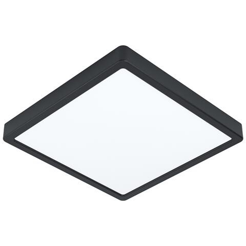 Plafoniera Moderna Fueva 5 In Acciaio Nero Led Integrato 20,5w 3000k Ip44 - Foto 1