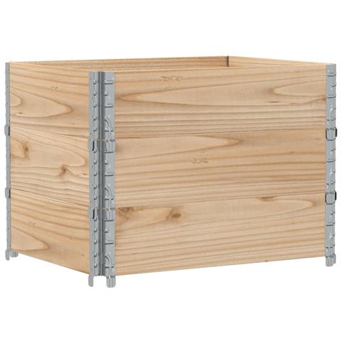 Fioriera Da Giardino 80x60 Cm In Legno Massello Di Pino - Foto 2