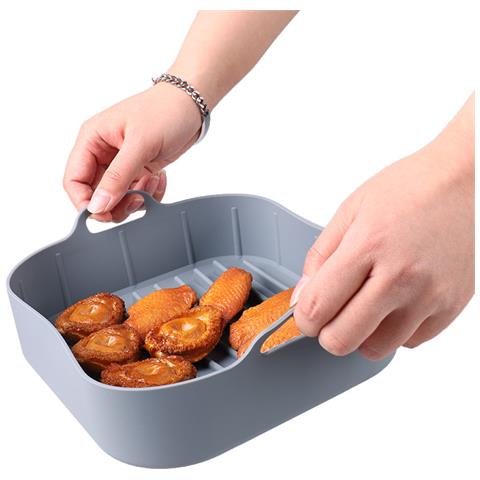 Rivestimento Quadrato Per Friggitrice Ad Aria In Silicone 20x20x6 Cm - Foto 3