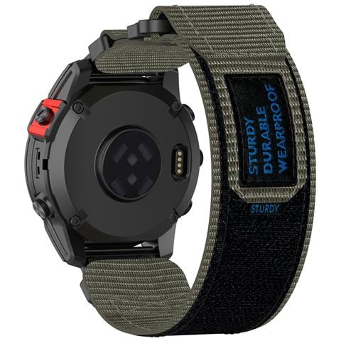 Cinturino Per Orologio Garmin Con Adesivo Magico In Nylon A Sgancio Rapido Da 20 Mm Grey - Foto 3