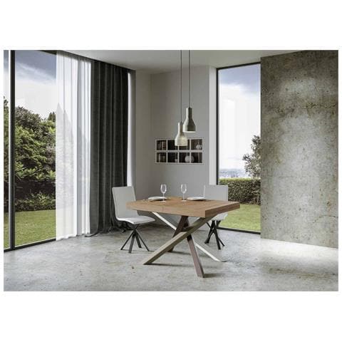 Tavolo Allungabile 90x140/244 Cm Volantis Premium Quercia Natura Telaio 4/c - Foto 4