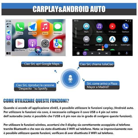 Autoradio 9 Pollici Android 13 Carplay Android Auto Per Vw Golf 5 6 Plus Polo Passat Tiguan Seat, 2g+64gb Car Radio Gps Bluetooth Wifi Fm Rds Eq Comandi Al Volante - Foto 2