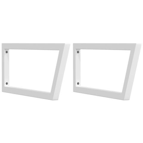 Reggimensole Per Lavabo 2 Pz Bianche Trapezio In Acciaio - Foto 2