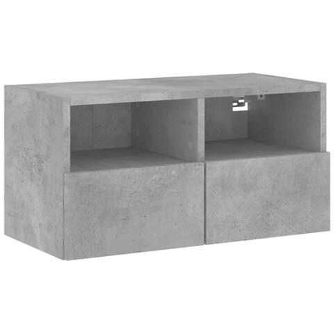 Mobile Tv A Parete Grigio Cemento 60x30x30 Cm Legno Multistrato - Foto 2