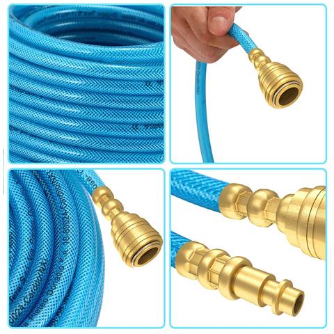 Tubo ad Aria Compressa Compressore Tubo a Pressione Attacco Semplice Veloce 15m - Foto 5