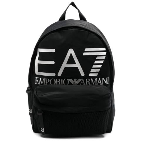 Black, White Logo Casual Backpack Zaino Sintetico Borse Adulti Unisex Nero Eu One Size, 245063 2f909 02021 - Foto 1