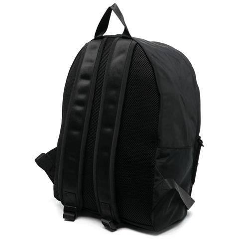 Black, White Logo Casual Backpack Zaino Sintetico Borse Adulti Unisex Nero Eu One Size, 245063 2f909 02021 - Foto 2