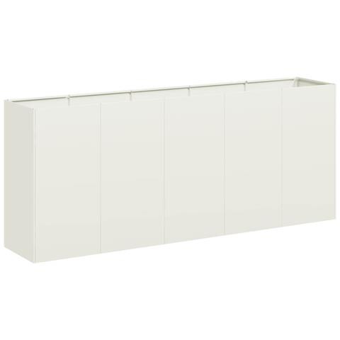 Fioriera Bianca 200x40x80 Cm In Acciaio Laminato A Freddo - Foto 2