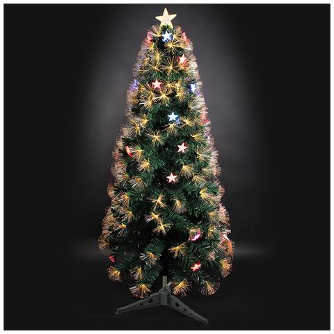 Albero In Fibra Ottica Con Stella C/luce 90cm Verde - Foto 1